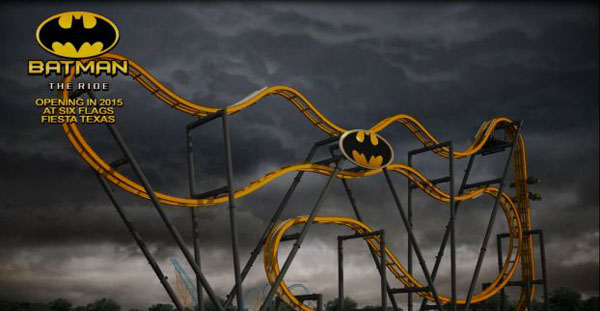 Batman: The Ride Roller Coaster Six Flags Fiesta Texas 2015