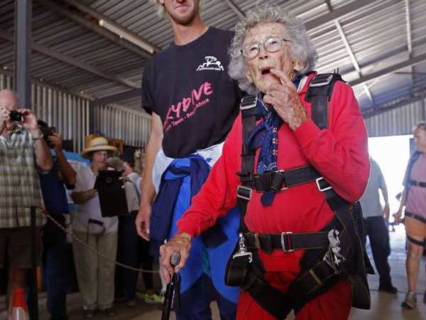 Great-Grandma Goes Skydiving For 100th Bday