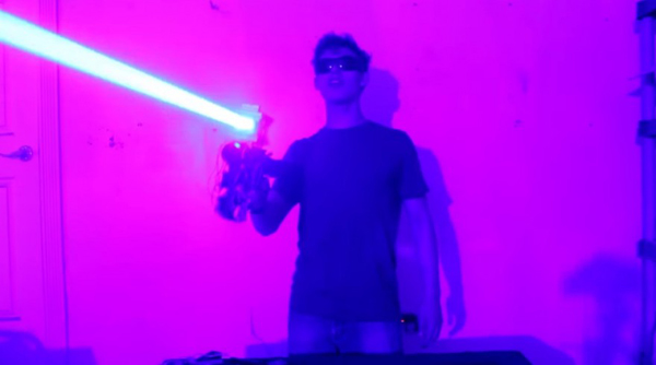 Homemade 40W LASER SHOTGUN!