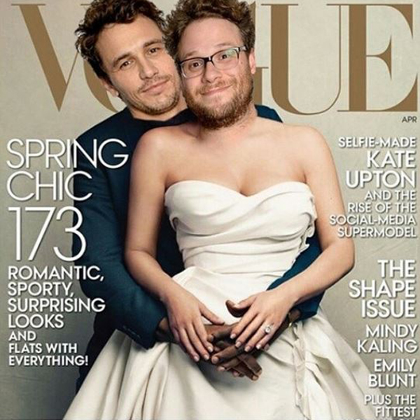 James Franco & Seth Rogen poke fun at 'Kimye' 'Vogue' cover