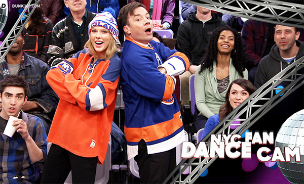 Jimmy Fallon and Taylor Swift Jumbotron Dancing! {WATCH}