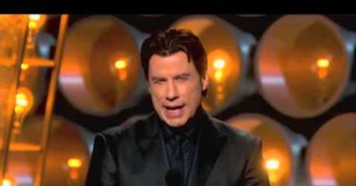 John Travolta gets another chance to pronounce Idina Menzel.