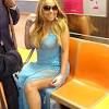 Mariah Carey Rides The Subway In A Gown!