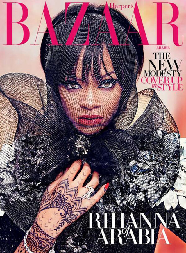 PHOTO: Rihanna Stuns On The Cover of 'Harper's Bazaar' Arabia