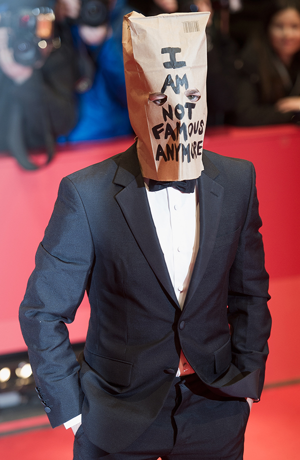 PHOTO: Shia LaBeouf shows up to premiere with paper bag over head