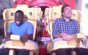 See Kevin Hart Squeal Like a Little Girl on a Roller Coaster with Jimmy Fallon