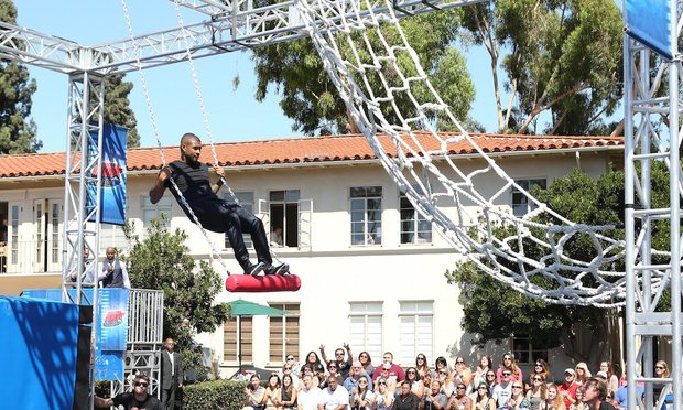 Usher tries to become an American Ninja Warrior!