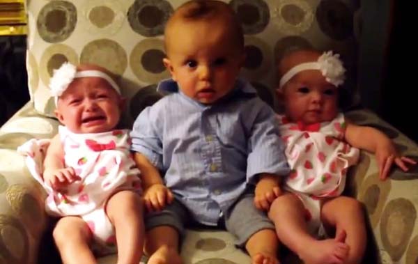 Viral Video of the Day: Twin Babies Confuse Toddler