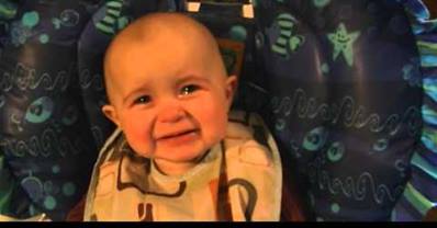 WATCH: Emotional baby moved to tears with song!