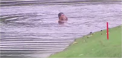 WATCH: Golfer Gets Attacked by Hornets and Jumps Into a Lake