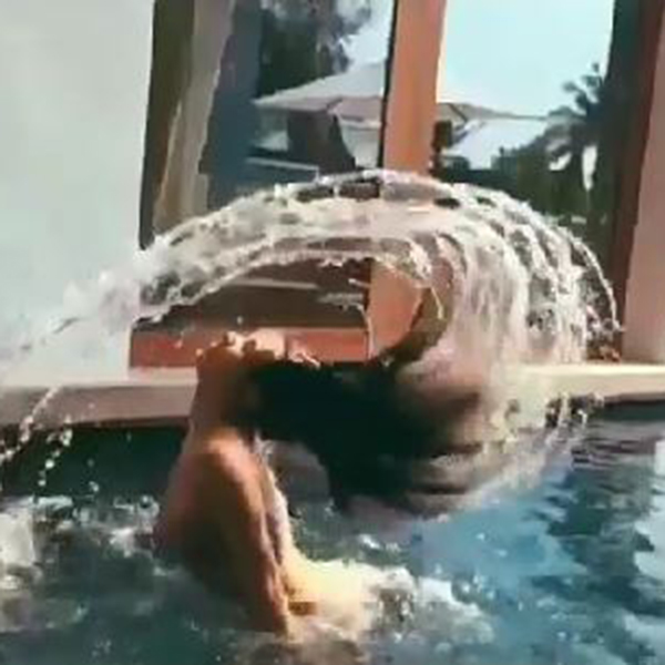 WATCH: Kim Kardashian flaunts bikini body as she emerges from pool