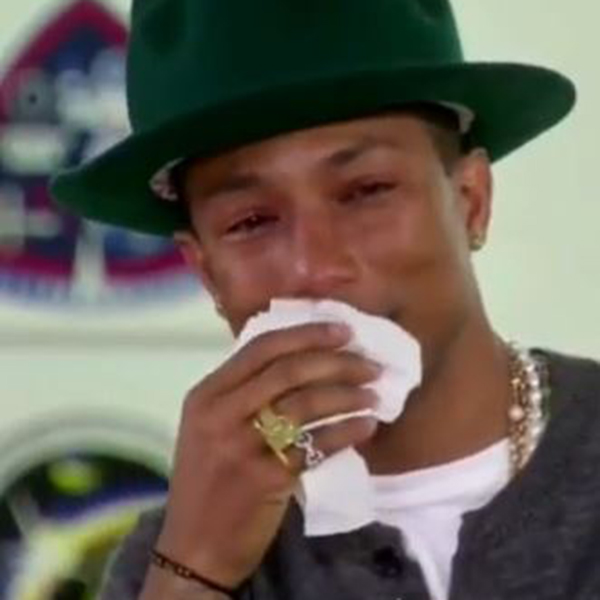 WATCH: Pharrell Breaking Down After Watching A 'Happy' Montage